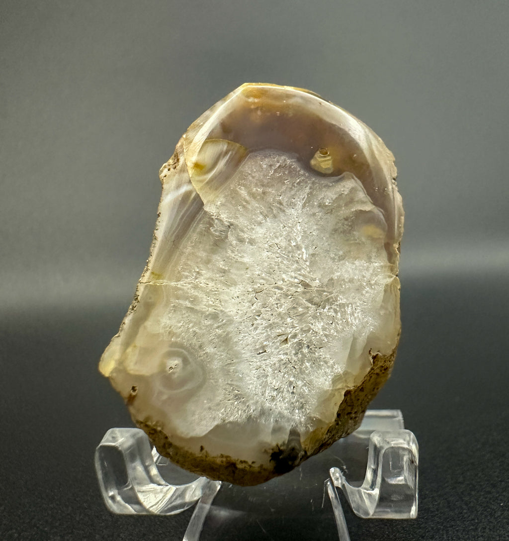 Dark Agate w/Crystal Pocket! (cut/hand polished)